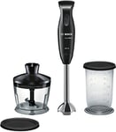 Bosch MSM2610B CleverMixx Mixeur à main à 4 lames Noir/gris 600 W Blender + hachoir Única Noir