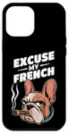 Coque pour iPhone 12 Pro Max Bulldog français Excuse My Frenchie Vintage Bulldog Lover