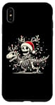 Coque pour iPhone XS Max Skeleton Riding Dinosaur T rex Funny Kids Boys Christmas