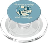 THE OCEAN IS APPELING AND I MUST GO Surf Beach Surfing Meme PopSockets PopGrip pour MagSafe