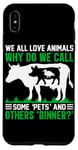 iPhone XS Max We All Love Animals Why Do We Call Some Pets And Others Dinn Case