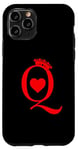 Coque pour iPhone 11 Pro Jeu de cartes à jouer Queen Of Hearts King Of Hearts