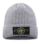 REMAKE Stone Island Mössa Varm Tjock Beanie med Muddar Stickad Stretch Beanie Cap (Pessimistisk)