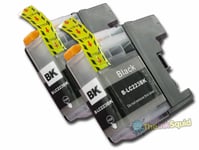 2 LC223 Black Ink Cartridge For Brother Printer MFCJ680DW MFCJ880DW non-OEM