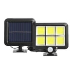 Lampe Solaire à Détecteur de Mouvement PIR pour Extérieur Eclairage Lumière Murale LED pour Jardin,Cour - 120COB/6-Grid