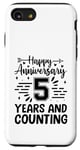 Coque pour iPhone SE (2020) / 7 / 8 Joyeux anniversaire, 5 ans et plus encore, anniversaire de mariage