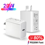 For iPhone 12 Pro/11/13 Pro Max/XR/iPad Fast Charger 20W PD Power Adapter Type-C