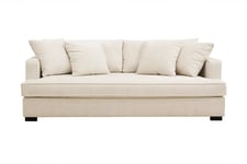 Rossi Dybde 3-seter Fløyelssofa Hel pute - Lys Beige Sofa 3 seter Scandinavian Choice