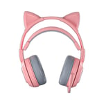 Glowing Cat Ears Kabelansluten dator Ps4 Gaming Headset Rosa Gaming Headset - USB Kabelanslutna Kitten Hörlurar för PC/mac/ps4/ps5 med surroundljud null none