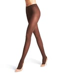 FALKE Women's Pure Matt 50 DEN W TI Semi-Opaque Plain 1 Pair Tights, Brown (Brenda 5179) new - eco-friendly, S-M