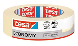 tesa Masking Tape Universal EcoLogo - Painters Tape, 4 Days Residue-Free Removal, Without Solvent - Narrow, 50 m x 30 mm