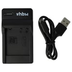 vhbw Chargeur compatible avec Panasonic Lumix DMC-FP8K, DMC-FP8N, DMC-FP8P, DMC-FP8R caméra caméscope action-cam - Station, témoin de charge