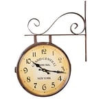 Biscottini Horloge Murale Vintage 42x32x11 cm | Horloge de Gare | Horloge Murale de Cuisine en Fer