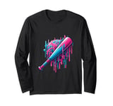 Baseball Bat with Sprinkles Drip Long Sleeve T-Shirt