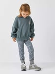 John Lewis Kids' Floral Sweat Lounge Set, Blue/Multi