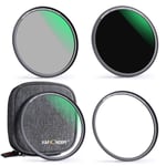 K&F Concept 55mm Magnetic Lens Filter Kit - UV CPL ND1000 Magnetic Adapter Ring Optical Glass Camera Filter Pouch Quick Swap System