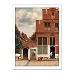 Artery8 Vermeer View Of Houses In Delft The Little Street Artwork Framed Wall Art Print 18X24 Inch