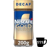 Nescafe Gold Blend Decaf Instant Coffee, Premium Instant Coffee, Rich Aroma & Smooth Taste Gold Blend Decaf Coffee, 200g (Pack of 1)