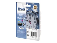 Epson 27Xl Multipack - 3-Pack - 31.2 Ml - Xl - Gul, Cyan, Magenta - Original - Blister - Bläckpatron - För Workforce Wf-3620Dwf, Wf-3640Dtwf, Wf-7110Dtw, Wf-7610Dwf, Wf-7620, Wf-7620Dtwf