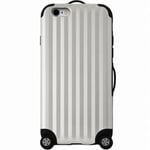 COQUE MOCCA RIGIDE FORME VALISE POUR APPLE IPHONE 6 6S ARGENT GRIS