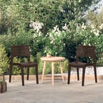 Prolenta Premium - Chaises De Jardin Lot De 2 Moka Polypropylène