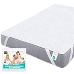 Utopia Bedding Protège Matelas 80 x 190 cm Imperméable, 4 Coins Elastiques, Certifié Oeko TEX, Alèse Drap Housse, Matelas Couvre, Respirant