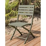 Chaise de jardin pliante - Aluminium - Vert kaki - MARIUS  