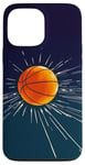 Coque pour iPhone 13 Pro Max Ballon de basket de sport en couleur classique