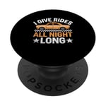 I Give Rides All Night Long Cab Taxi Driver PopSockets Adhesive PopGrip