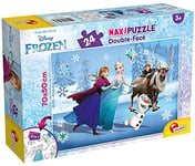 Liscianigiochi Disney Frozen Lisciani Maxi neige-74075, 74075, Puzzle Double Face 24 pièces La Reine des Neiges