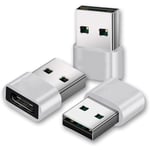 USB till USB-C-adapter [3-pack], USB-adapter, USB A till USB-C, iPhone-laddningskontakt, USB-C-kontaktkonverter för iPhone