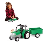 Driven by Battat - Micro Tracteur - Petit Jouet Tracteur et remorque - Véhicule agricole pour Enfants - Lumières et Sons avec pièces Mobiles, 3 Ans +