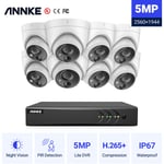 5MP Super hd Système de caméra de sécurité dvr 8CH 5-en-1 avec caméras pir extérieures 8 5MP - Disque dur non inclus - Annke