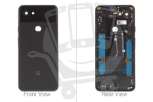 Official Google Pixel 3a ROW Jet Black Rear / Battery Cover - 20GS4BW0003