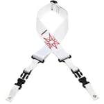 DiMarzio DD2249. 2" ClipLock Strap Nylon Jim Root - White with Red 9-point Star