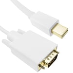 BeMatik - Mini DisplayPort câble VGA mâle à mâle 2 m