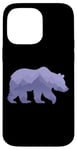 Coque pour iPhone 14 Pro Max Ours Silhouette Montagne Forêt Paysage Deux Expositions