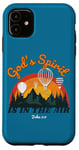 iPhone 11 Christian Baptism, Bible Verse John 3:8 God’s Spirit Retro Case