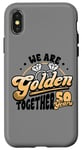 Coque pour iPhone X/XS 50e anniversaire de mariage Nous sommes en or ensemble