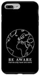 Coque pour iPhone 7 Plus/8 Plus Contours de la carte du monde Protection de la nature