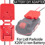 Accessoires pour outils électriques Batterie Adaptateur pour Lidl Parkside X20V Team Lithium-ion Batterie 14AWG Fils