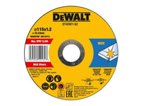 DEWALT DT43921 Metal Cut Off Disc 115 x 1.2 x 22.23mm (Pack 10) DEWDT43921QZ