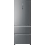 HAIER HTOPMNE7193 - Réfrigérateur combiné 3 portes 450L (310+140L) - Froid ventilé - L70xH190,6cm - Silver