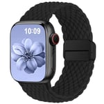 Higgs Bracelet Tressé Compatible avec Bracelet Apple Watch 40mm 41mm 38mm 44mm Ultra 2 49mm 45/46mm 42mm Homme, Fermoir magnétique Bracelets Elastique Nylon pour iWatch Series 10 9 SE 8 7 6 5 4 3 2 1