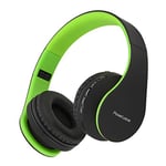 PowerLocus Bluetooth Headphones Over Ear, Foldable Wireless Headphones, Hi-Fi Stereo Headphone with Deep Bass, Micro SD/TF, FM Radio & Wired mode, Built-in Microphones, Soft Earmuffs for Phone/PC