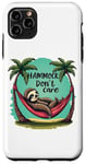 iPhone 11 Pro Max Relaxing Sloth Hammock Don’t Care Funny Tropical Palm Tree Case