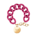 ICE-WATCH - Jewellery - Chain Bracelet - Orchid - Gold - Bracelet Mailles XL de Couleur Rose pour Femmes Fermé d'Une Médaille Dorée (020928)