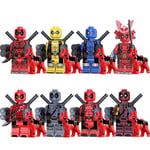 Deadpool Hero -sarjan rakennuspalikka-hahmot, 4,5 cm, 8 kpl