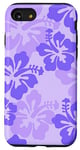 iPhone SE (2020) / 7 / 8 Cute Purple Hibiscus Tropical Floral Hawaiian Flowers Island Case