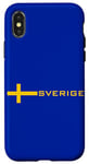 Coque pour iPhone X/XS Drapeau de la Suède - Sport - Maillot de sport - Style Sverige